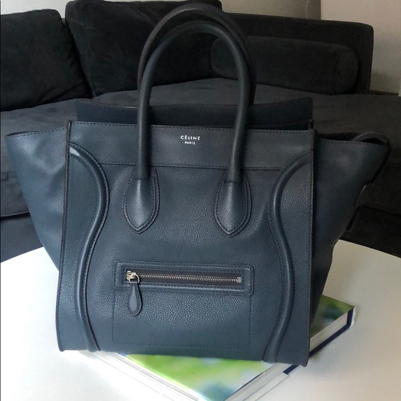 Celine Handbags - Celine Mini Luggage Tote in Drummed Calfskin